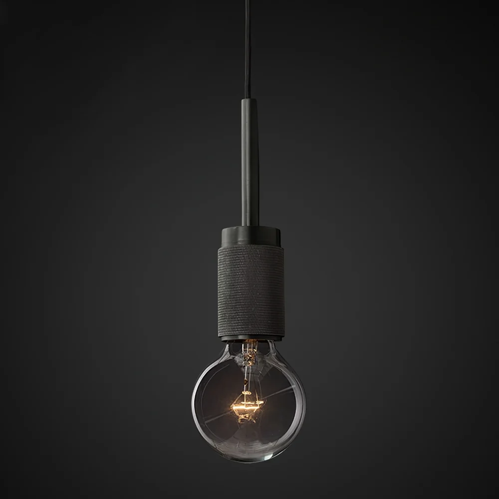 Brass & Clear Glass Pendant Light